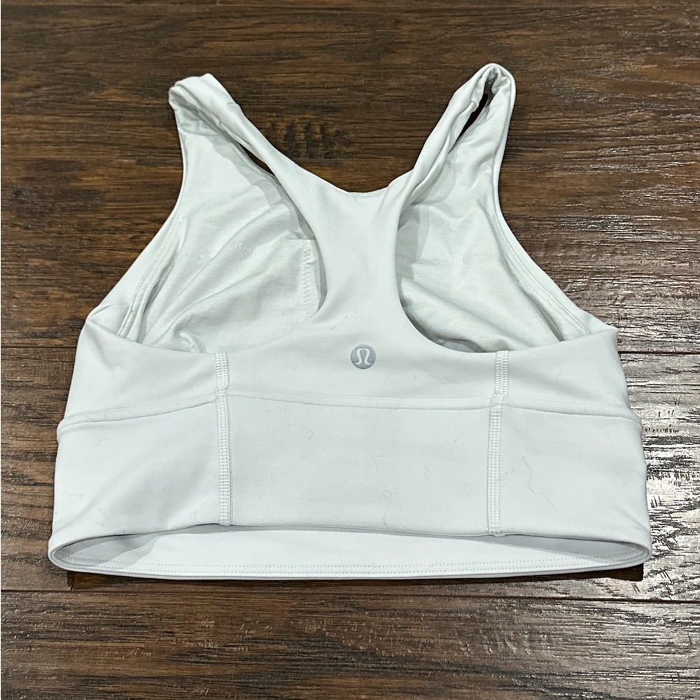lululemon athletica Women's Light Gray Color Sports Bra Size 4 - Picture 2 of 5